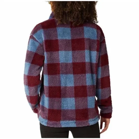 Eddie Bauer Plaid Fleece Women’s Pullover Sweater - Picture 2 of 3